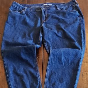 Old Navy Midrise Dark Denim Stretch Blue Jeans